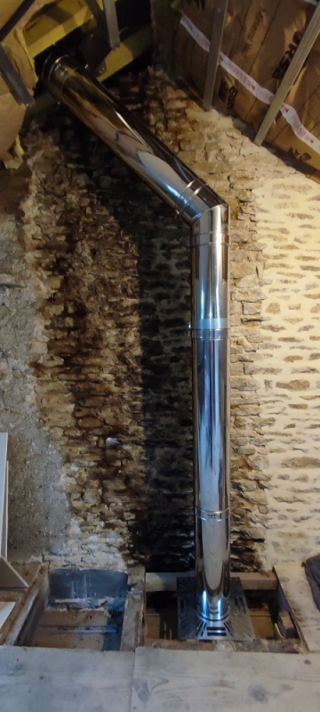 Installation conduit double peau, Genouilly, B&C
