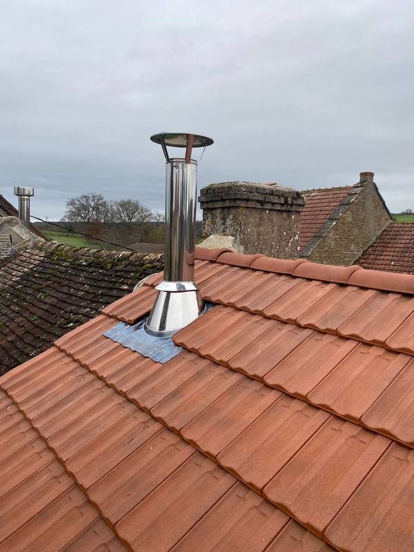 Installation de conduit cheminée bois, Verdun-sur-le-Doubs, B&C