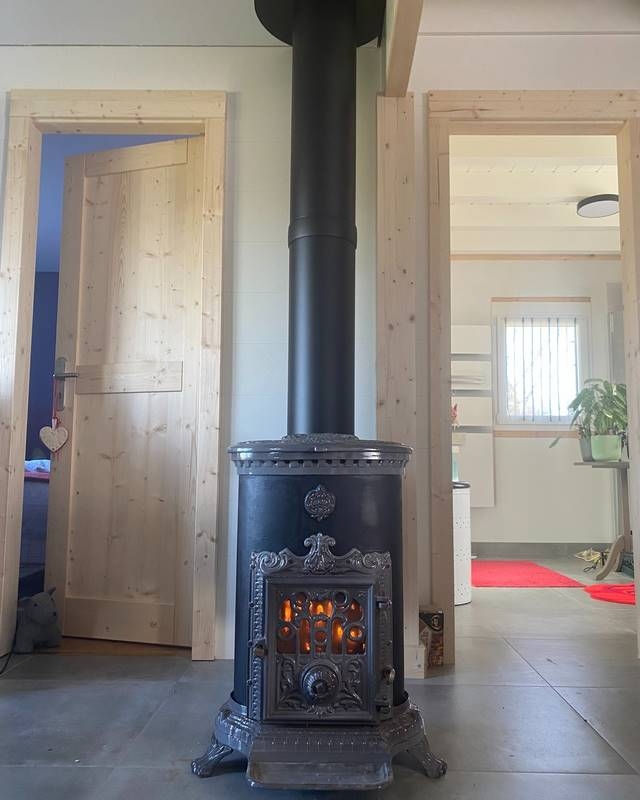 Installation de poêle à bois, Demigny, B&C